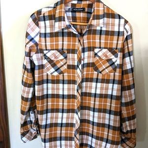 Volcom women's plaid shirt